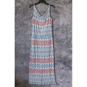 Cabi Maxi Dress Womens Medium Sleeveless Knit Sundress Cowl‎ Neck Festival Artsy